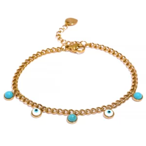 Bracelet fleur Bourgeons Turquoises