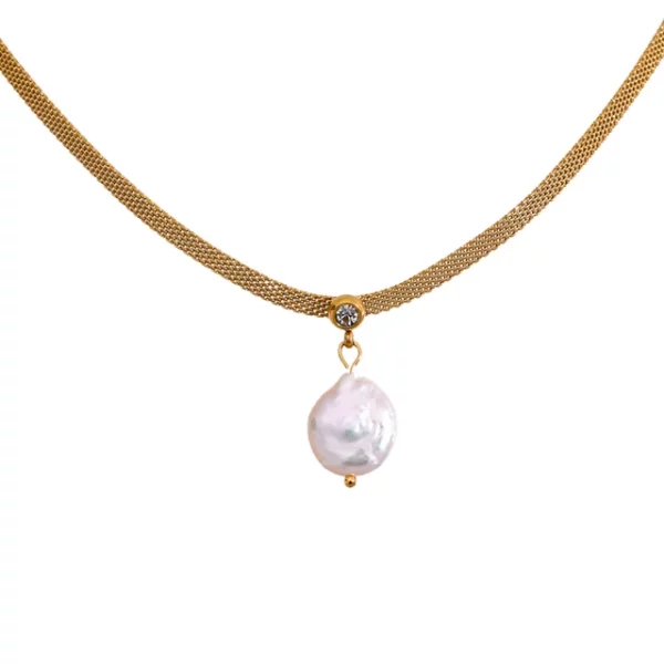 Collier fleur Tendre Perle
