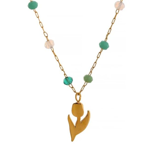 Collier fleur Rose Douce