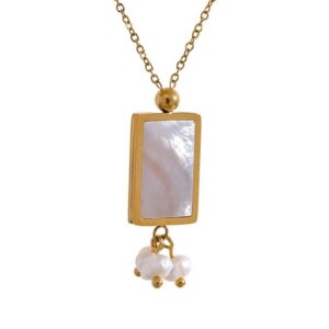 Collier fleur Perles en Suspend