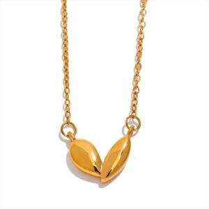 Collier fleur Pétales Dorées