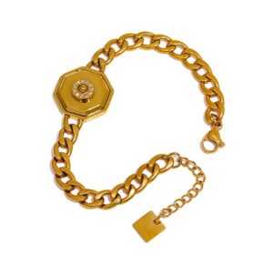 Bracelet fleur Marguerite Scintillante