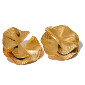 Boucle d'oreille fleur Enlacée