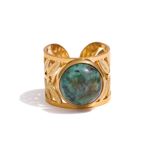 Bague fleur Turquoise Africaine – Image 5