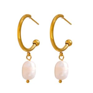 Boucle d'oreille fleur Perle Ouverte
