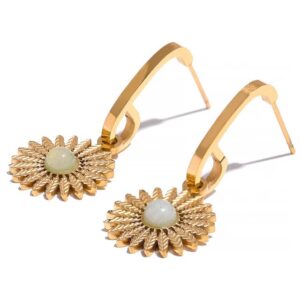 Boucle d'oreille fleur Marguerite Précieuse