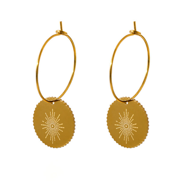 Boucle d'oreille fleur Créole