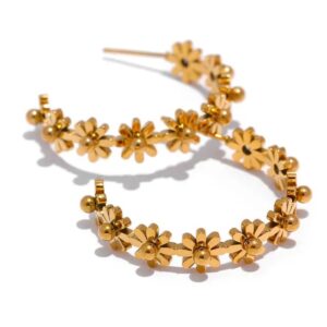 Boucle d'oreille fleur Marguerite