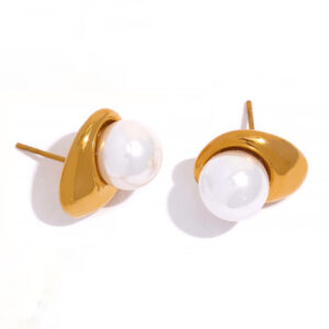 Boucle d'oreille fleur Perle Précieuse